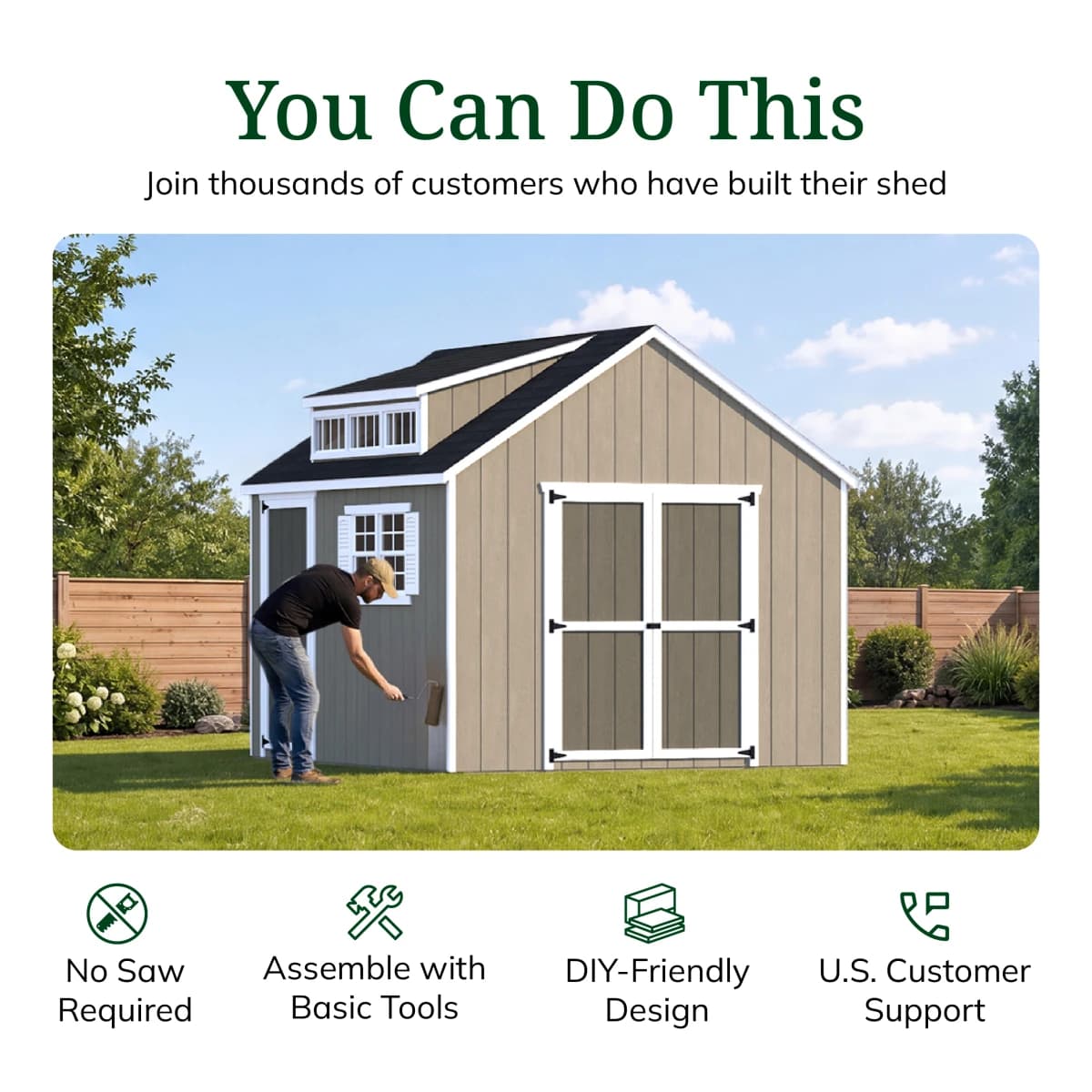 Value Dormer Shed with Dual Entry