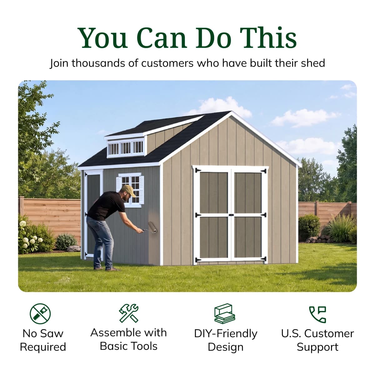 Value Dormer Shed with Dual Entry