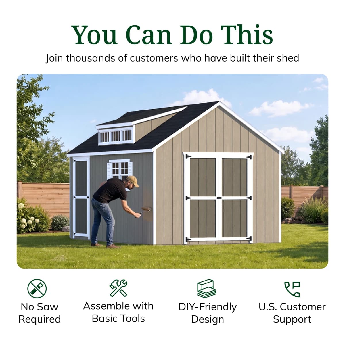 Value Dormer Shed with Dual Entry