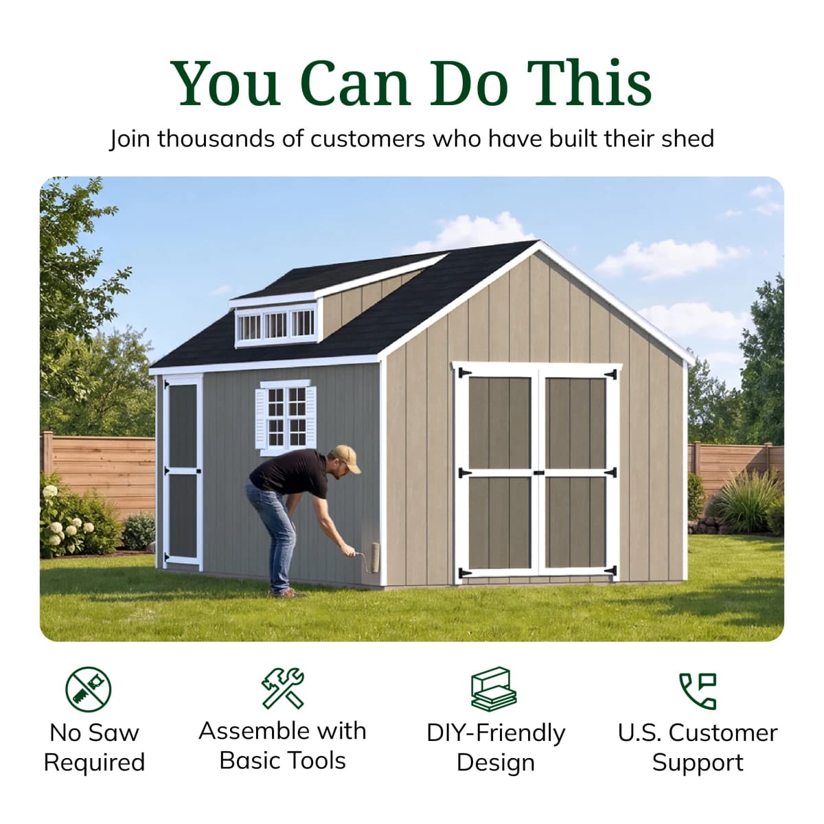 Value Dormer Shed with Dual Entry