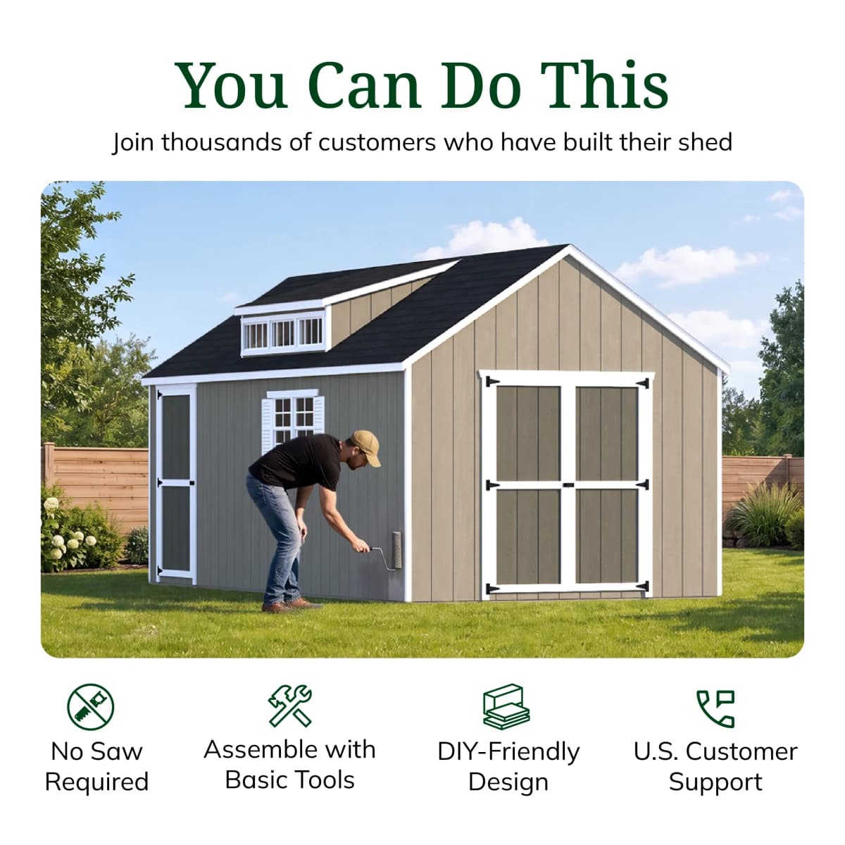 Value Dormer Shed with Dual Entry