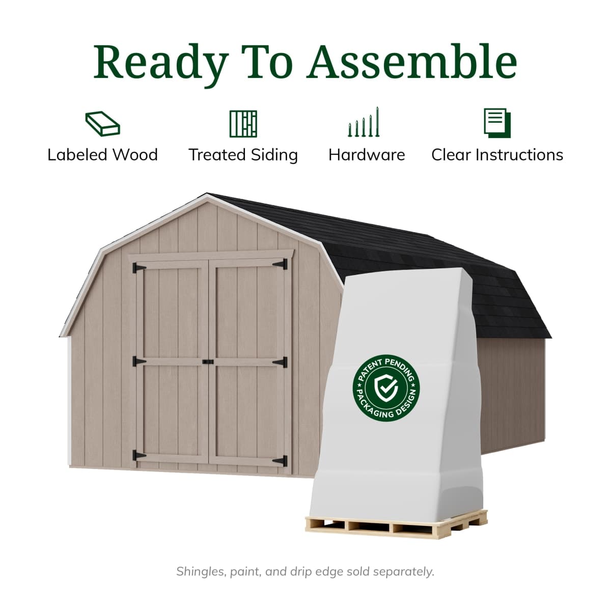 Value Gambrel 4' Barn Shed