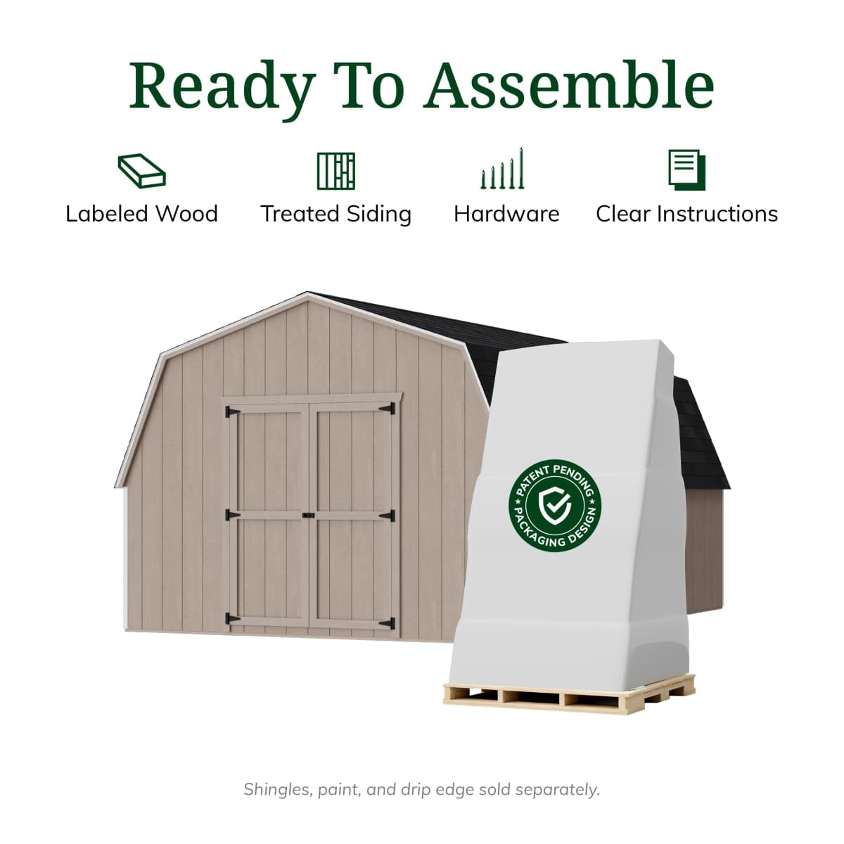 Value Gambrel 4' Barn Shed