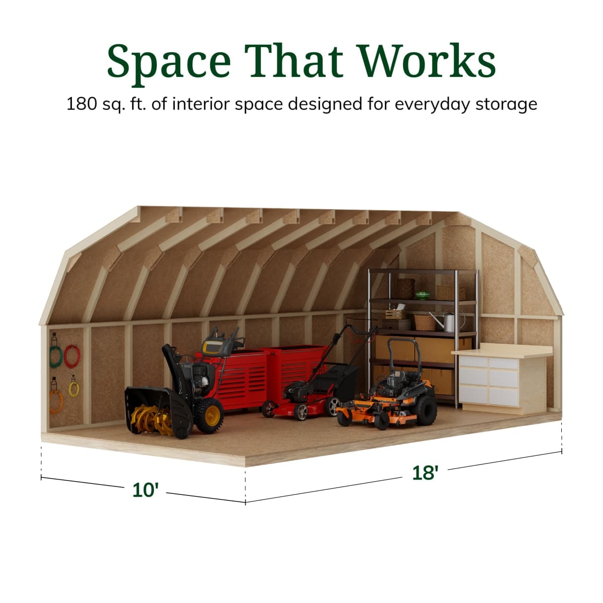 Value Gambrel 4' Barn Shed