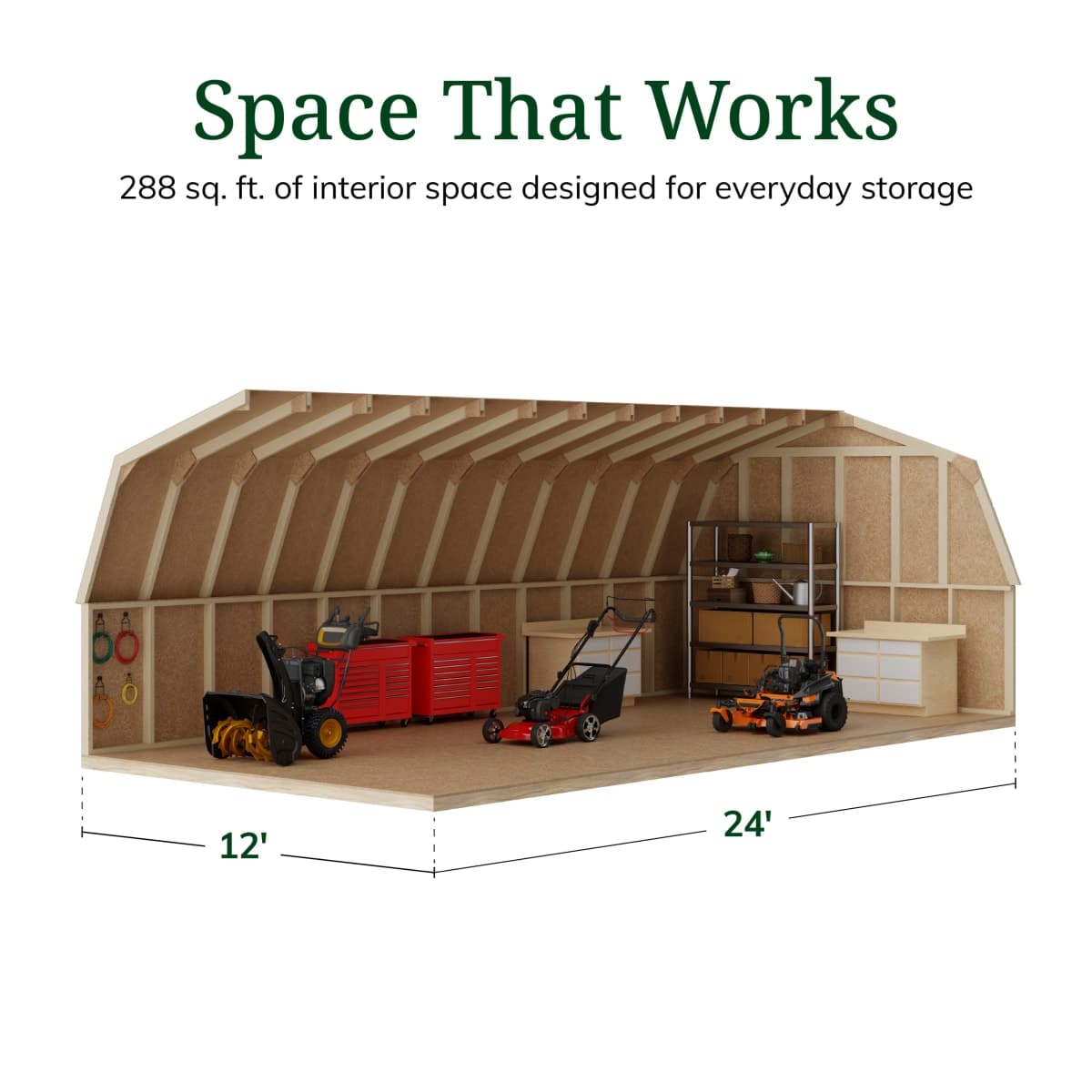 Value Gambrel 4' Barn Shed
