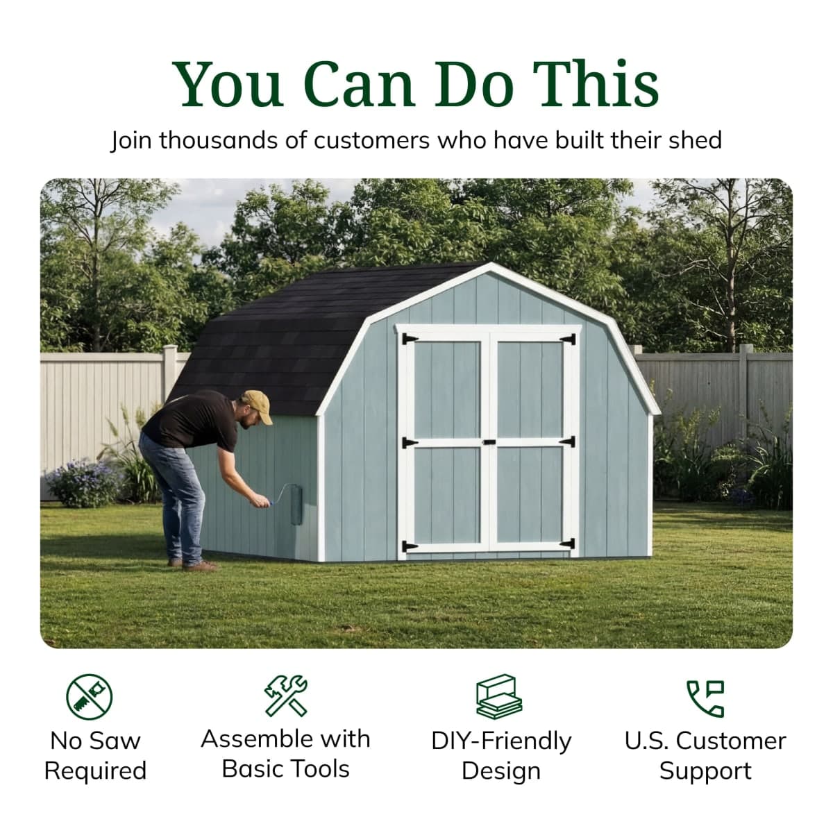 Value Gambrel 4' Barn Shed