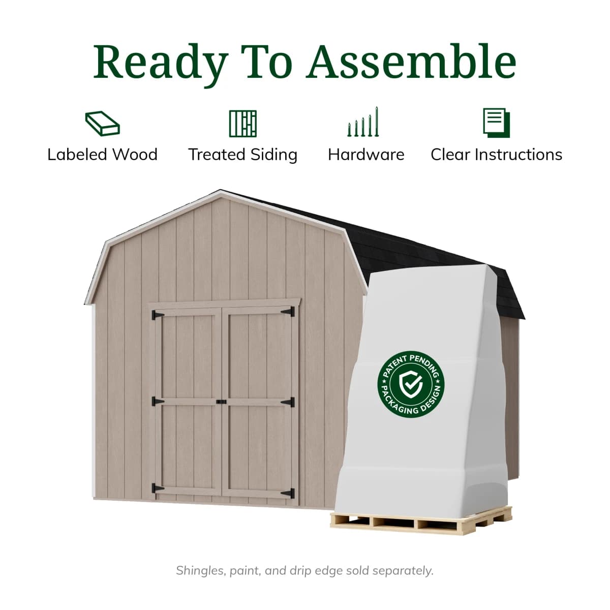 Value Gambrel 6' Barn Shed