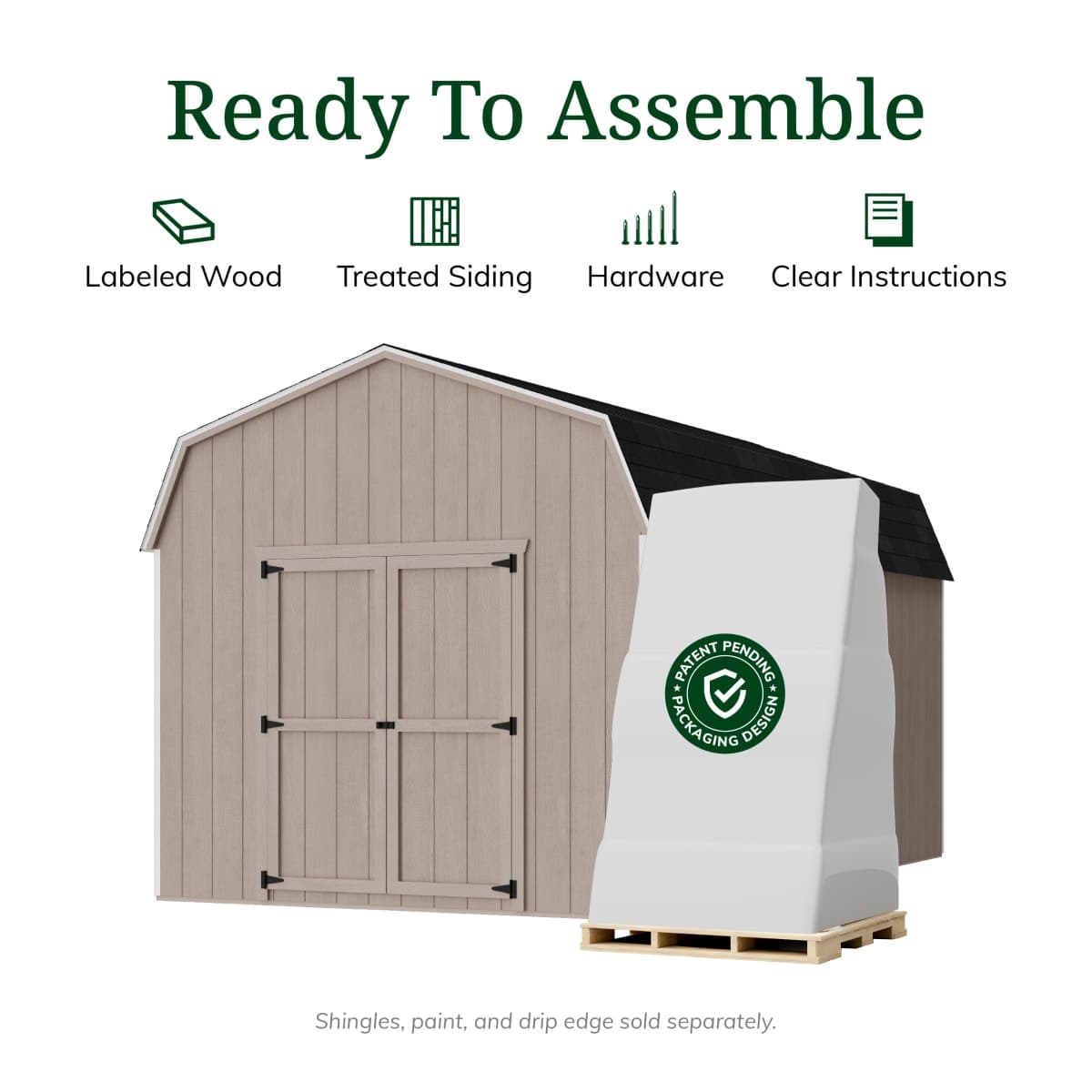 Value Gambrel 6' Barn Shed