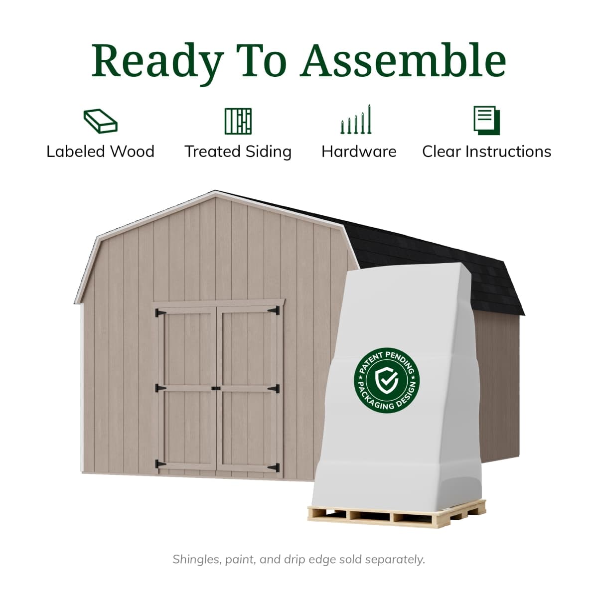 Value Gambrel 6' Barn Shed