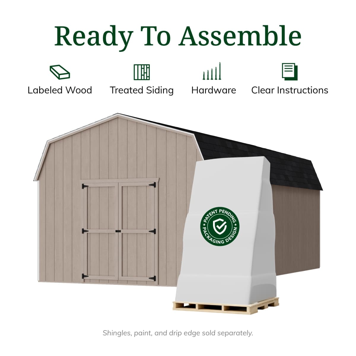 Value Gambrel 6' Barn Shed