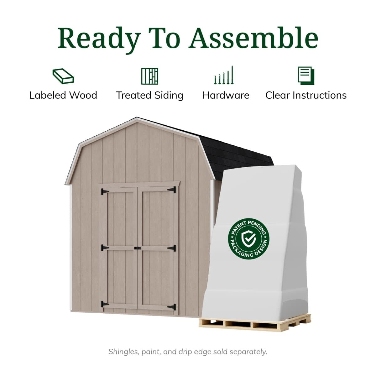 Value Gambrel 6' Barn Shed