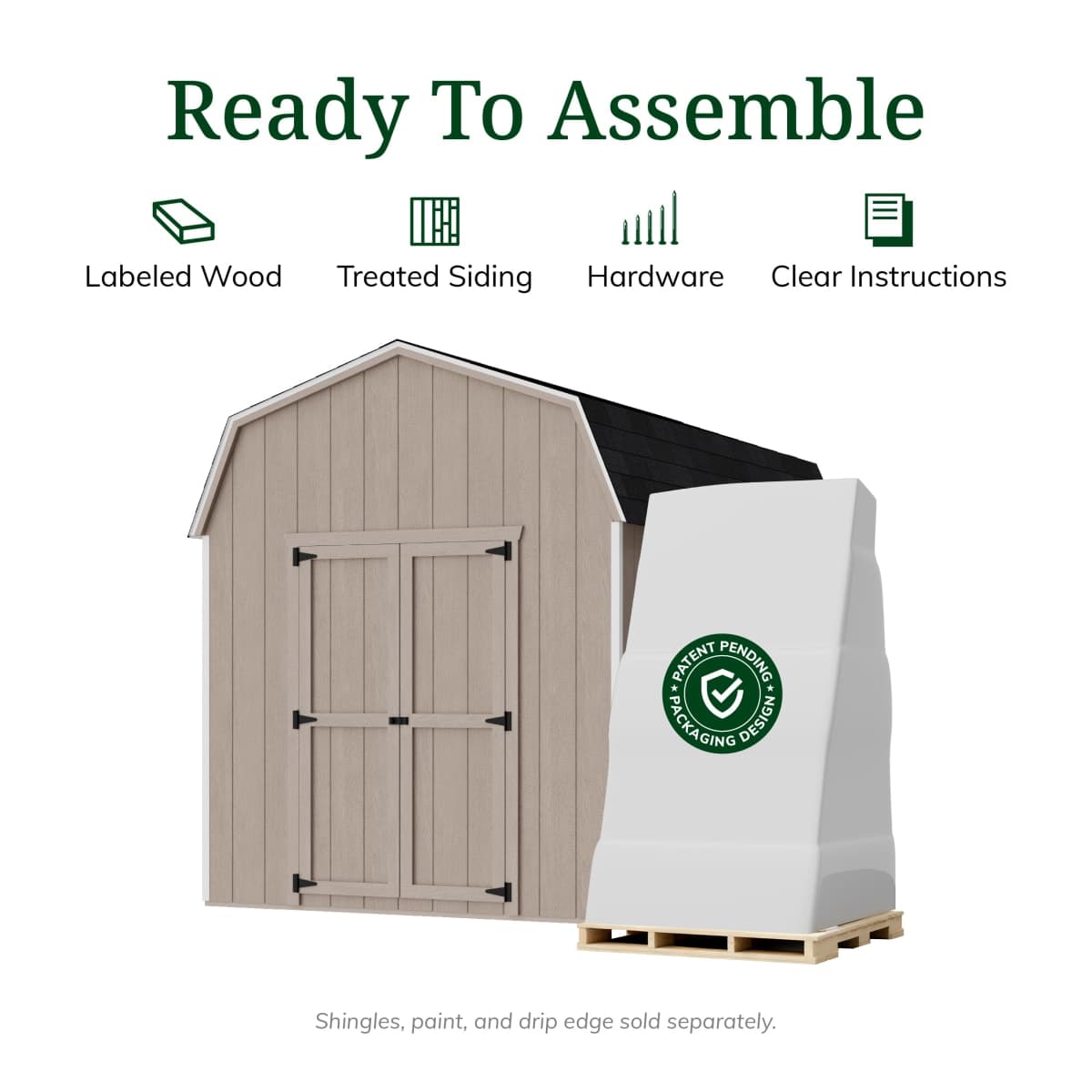 Value Gambrel 6' Barn Shed