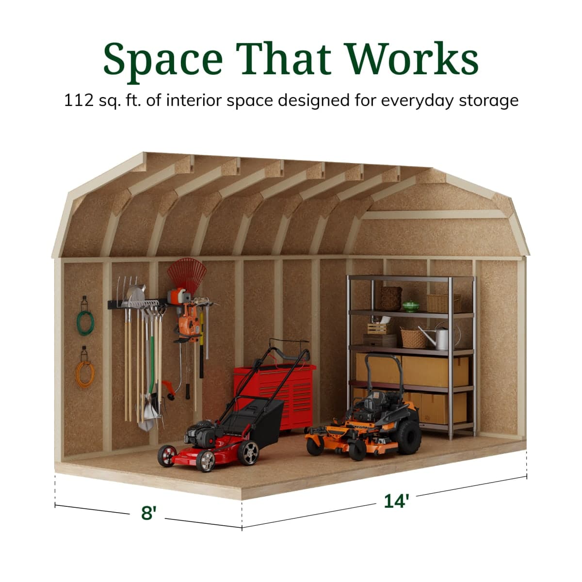 Value Gambrel 6' Barn Shed