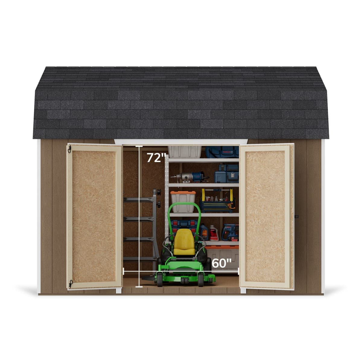 Value Gambrel 6' Barn Shed with Side Entry