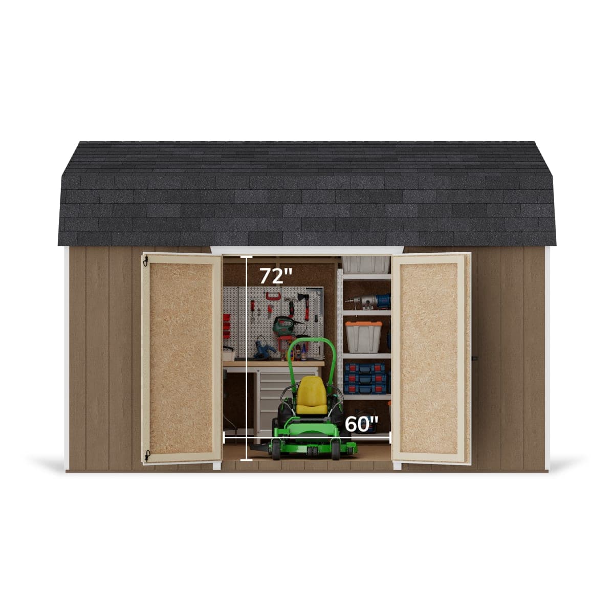 Value Gambrel 6' Barn Shed with Side Entry