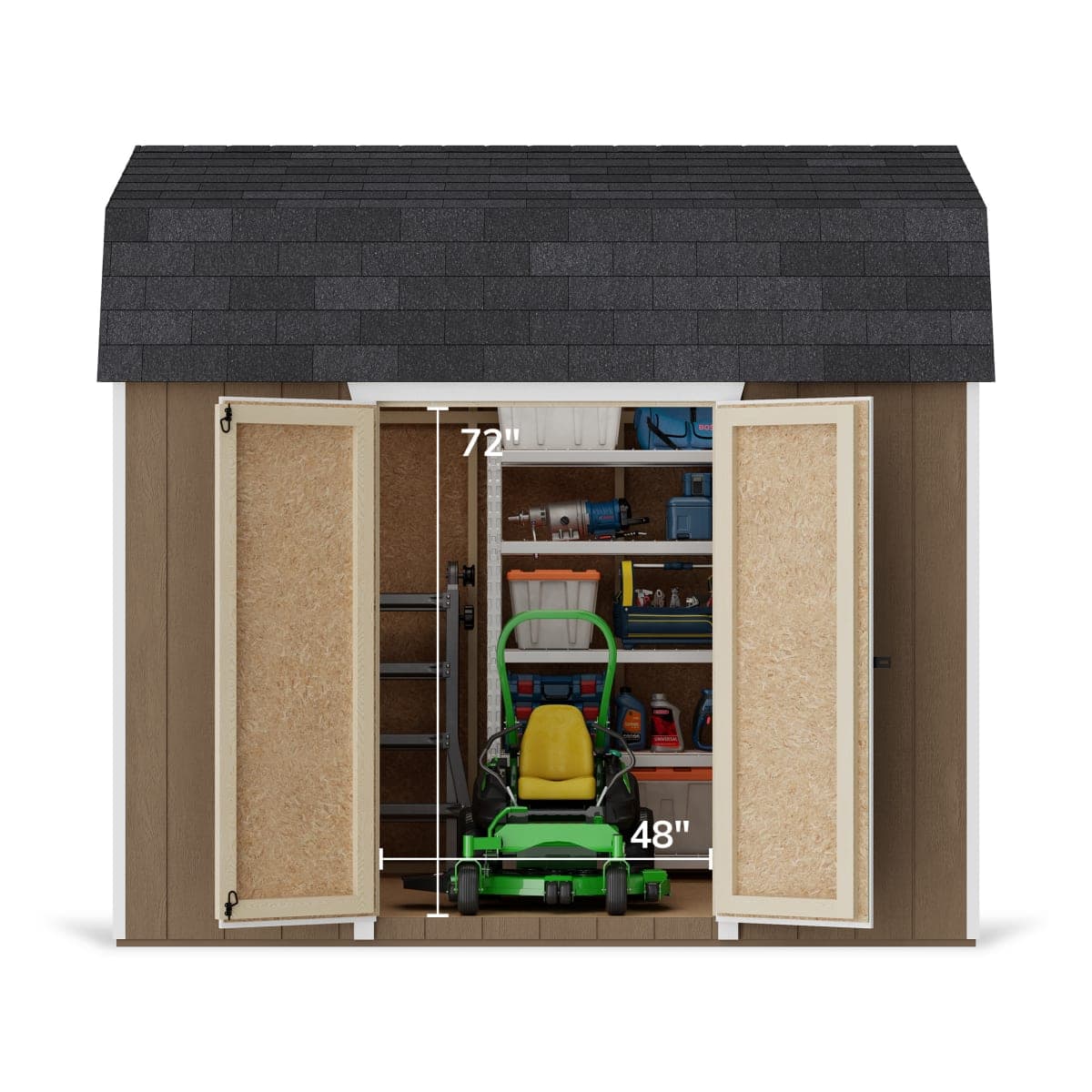 Value Gambrel 6' Barn Shed with Side Entry