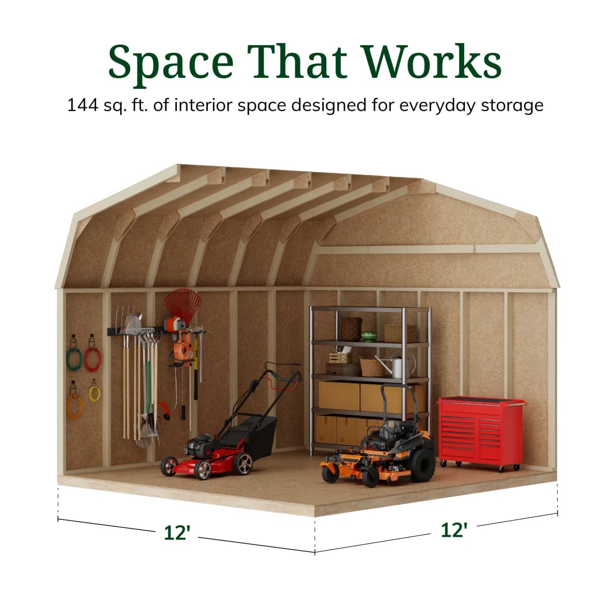 Value Gambrel 6' Barn Shed with Side Entry