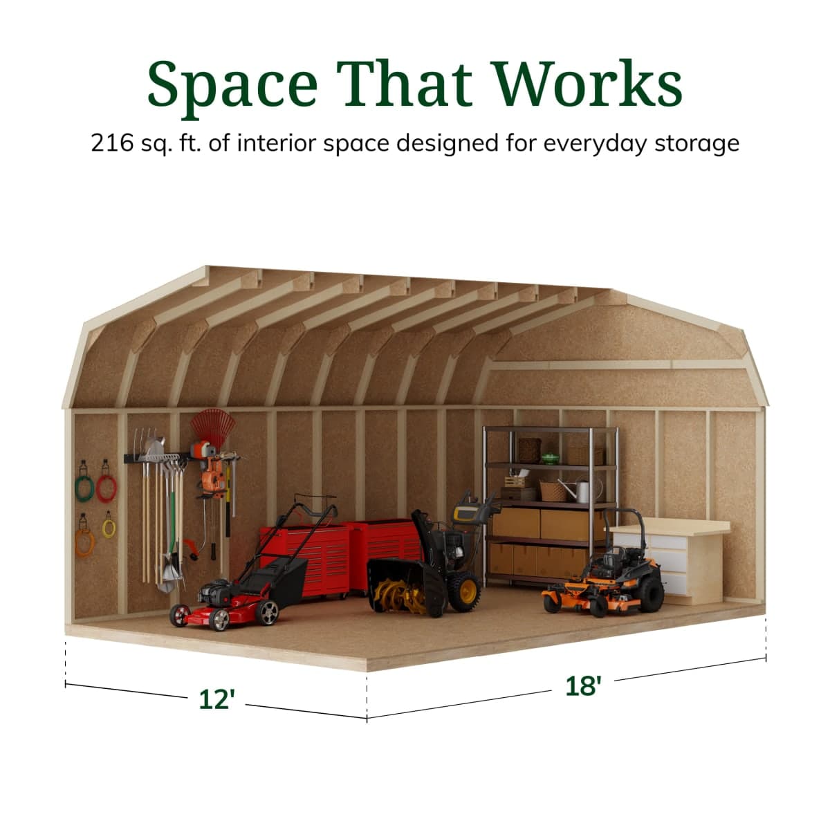 Value Gambrel 6' Barn Shed with Side Entry