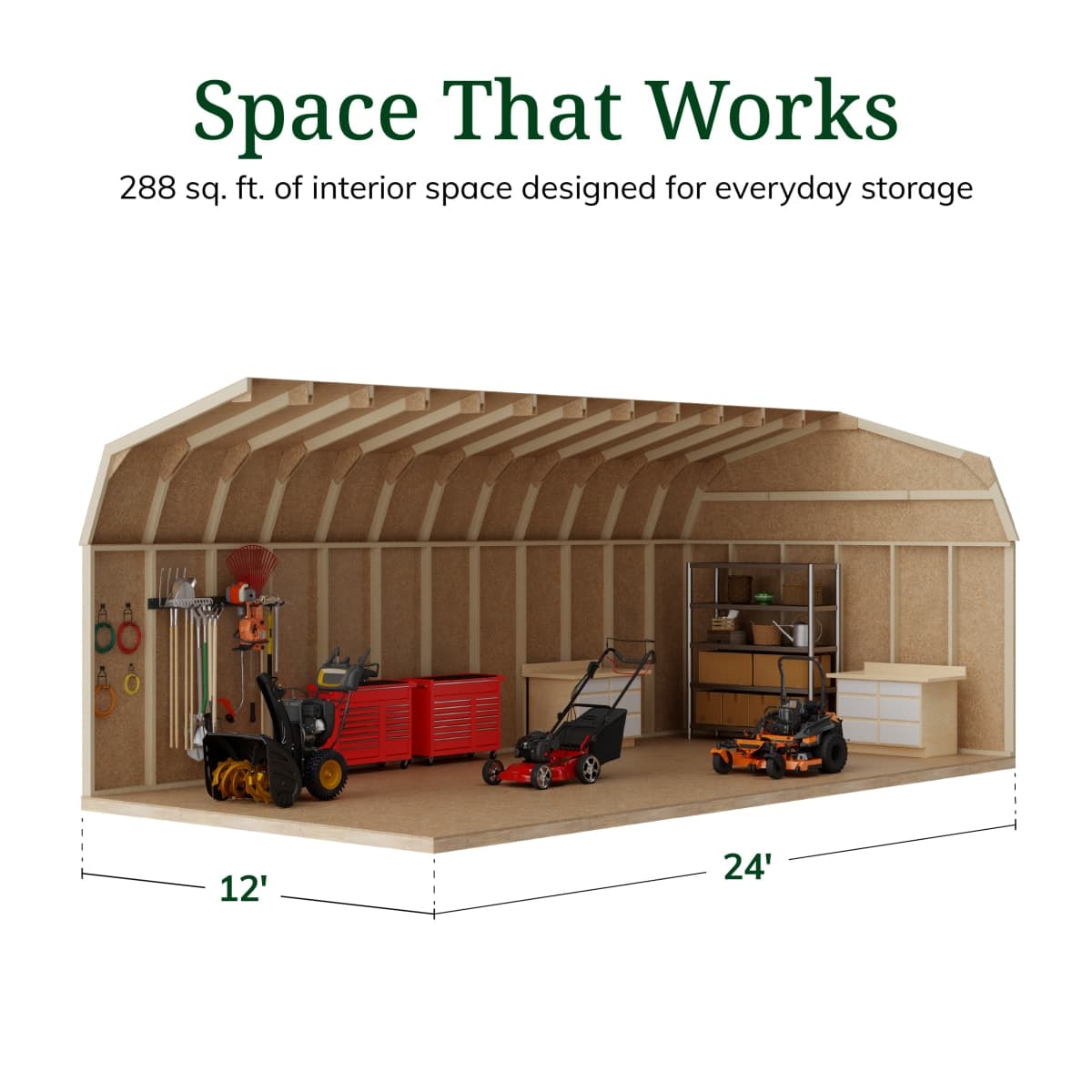 Value Gambrel 6' Barn Shed with Side Entry