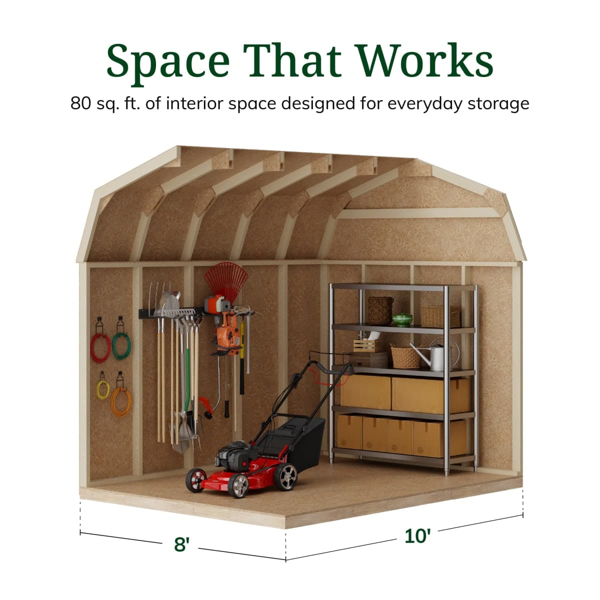 Value Gambrel 6' Barn Shed with Side Entry