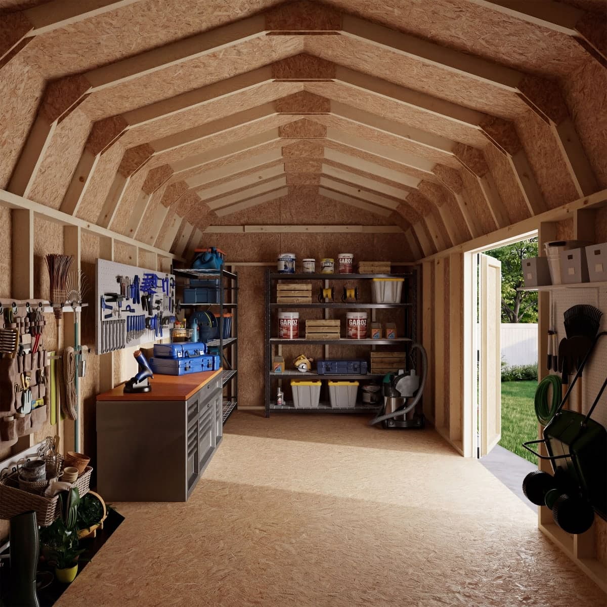 Value Gambrel 6' Barn Shed with Side Entry