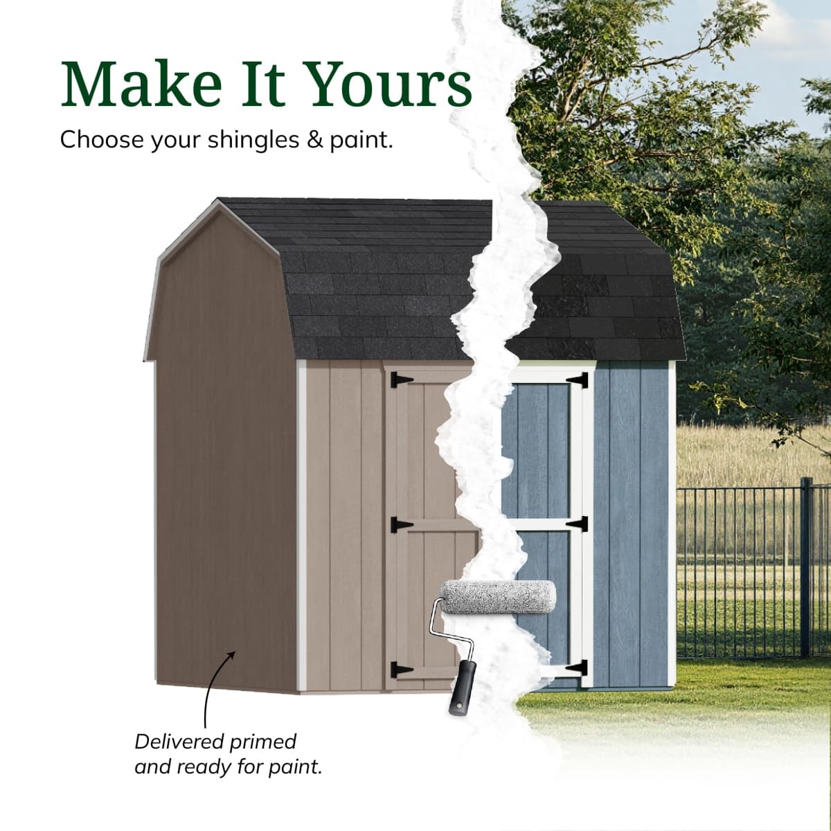 Value Gambrel 6' Barn Shed with Side Entry