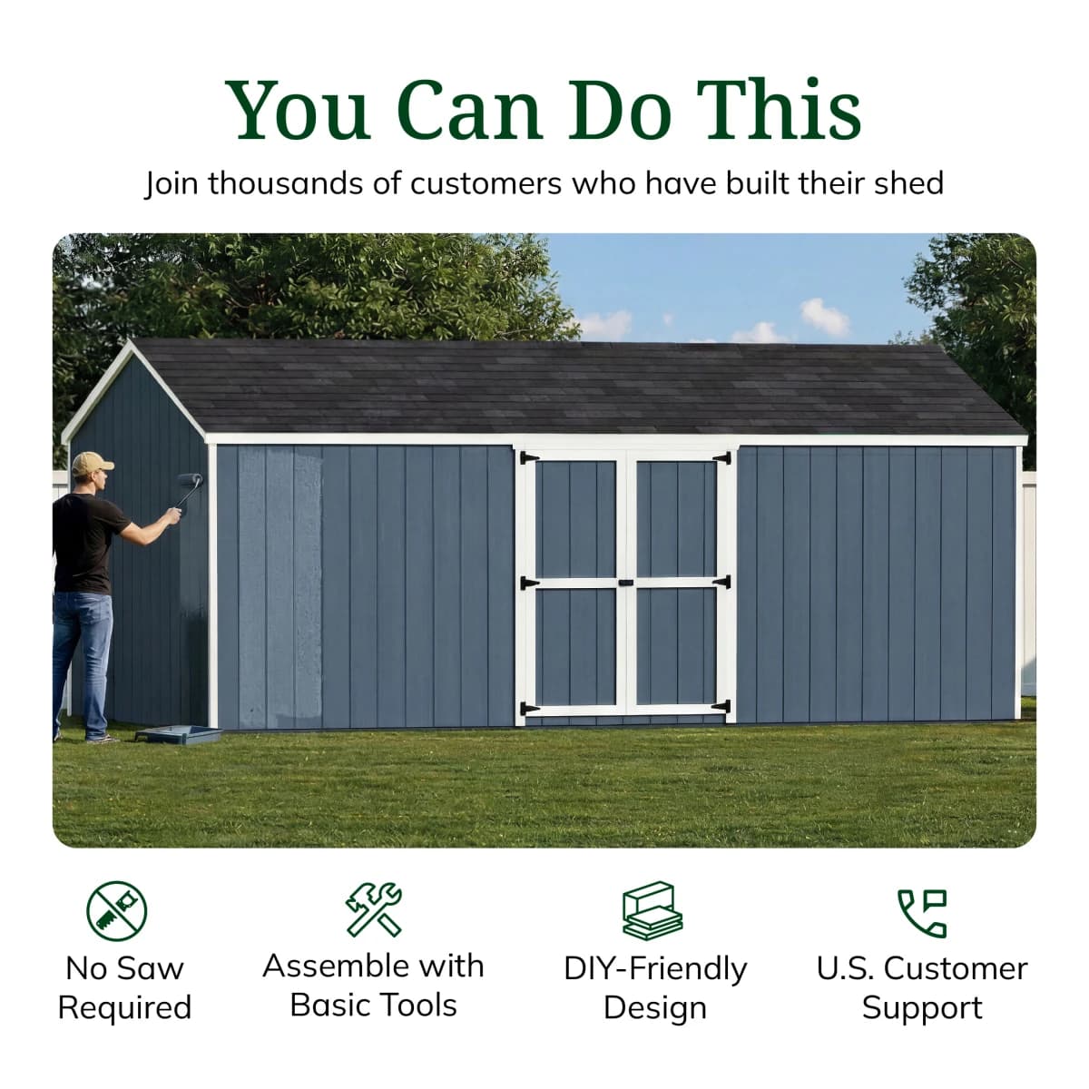 Value Gable Shed with Side Entry
