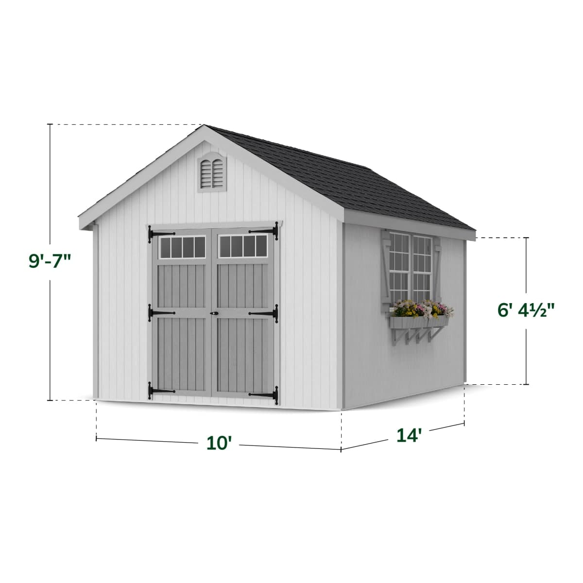 Colonial Williamsburg Shed dimensions