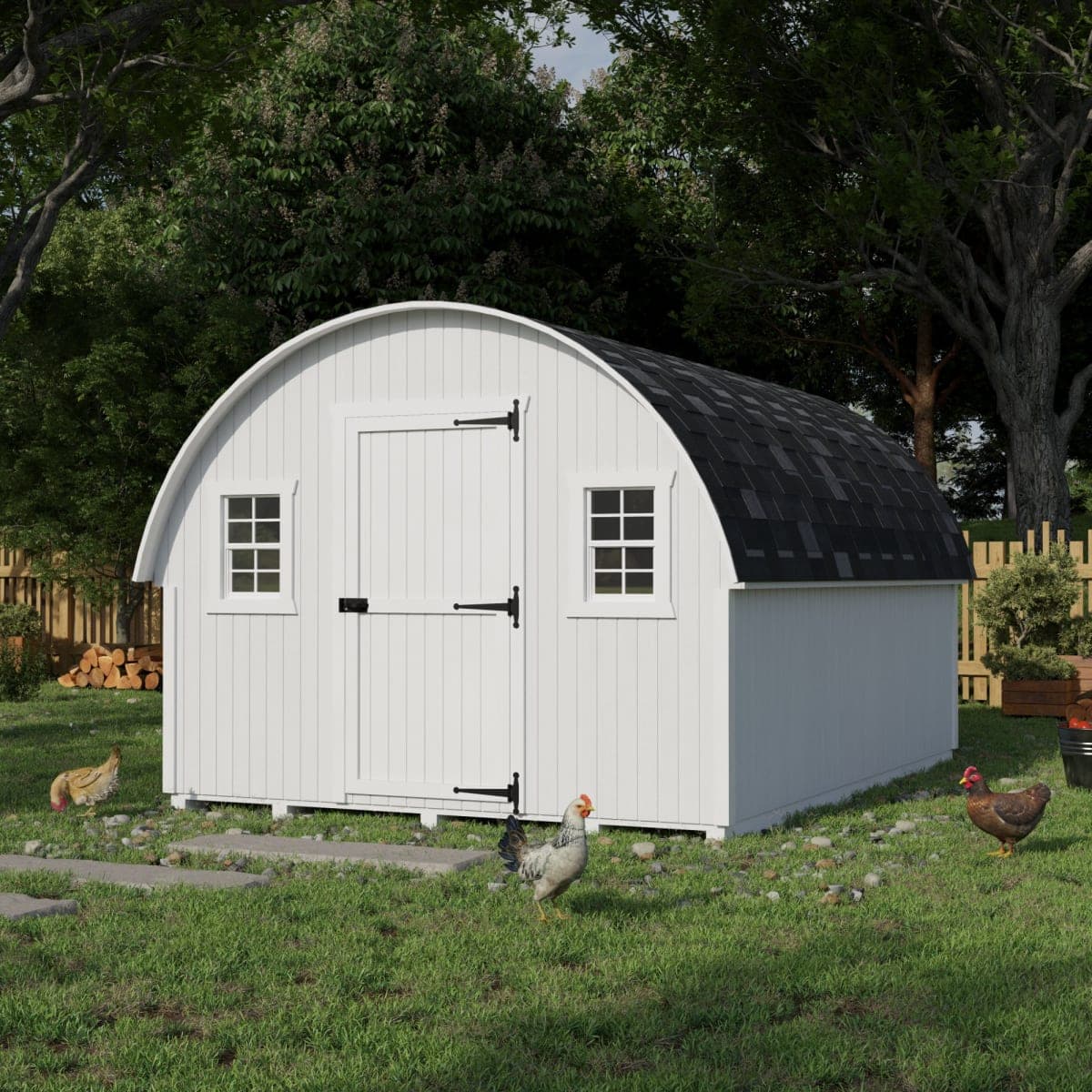Round Roof Chicken Coop lifestyle
