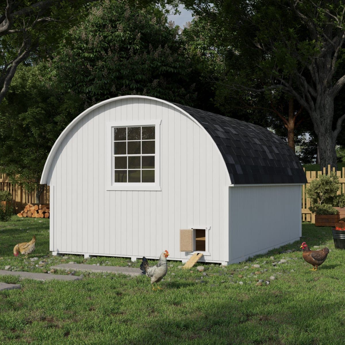 Round Roof Chicken Coop lifestyle