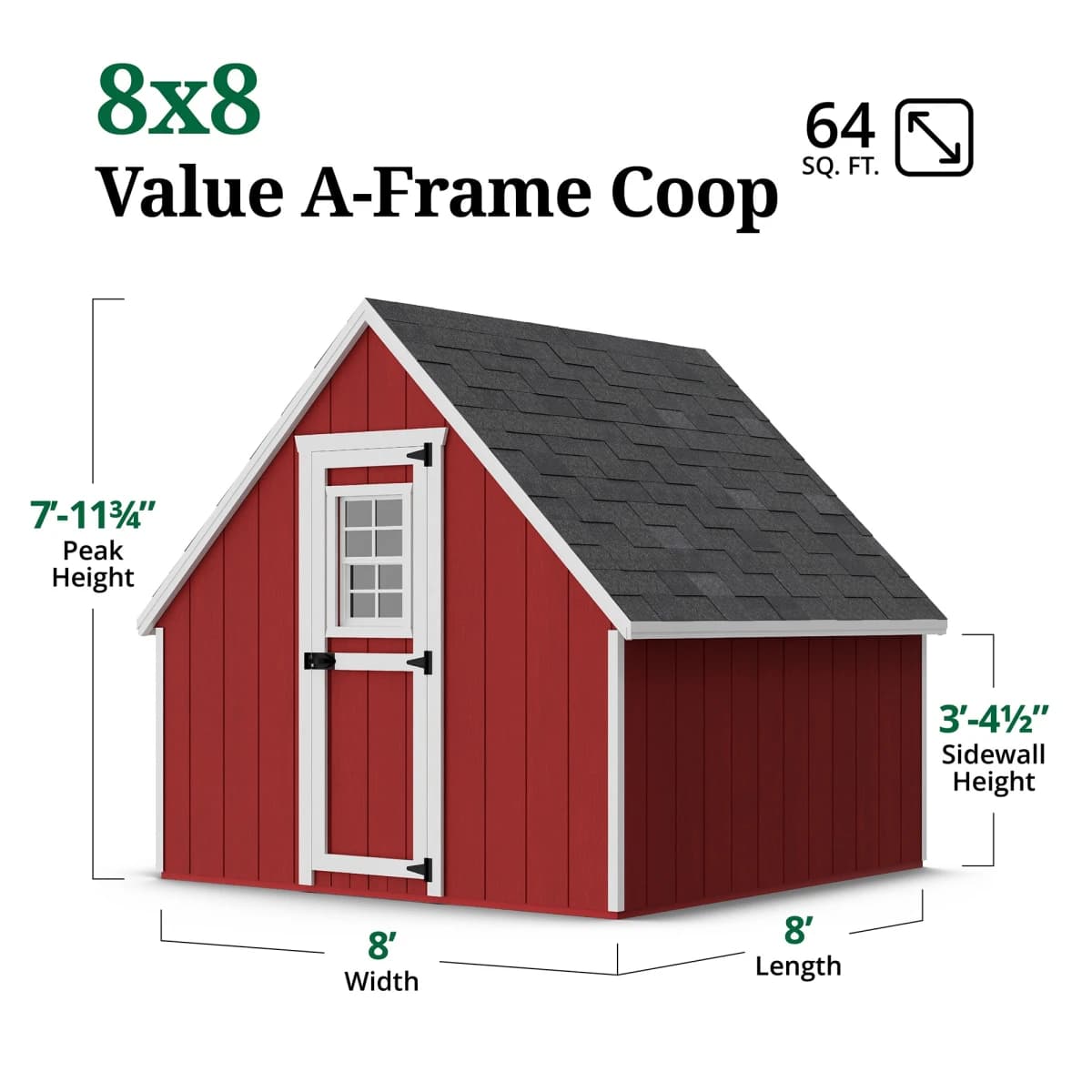Value A-Frame Chicken Coop dimensions